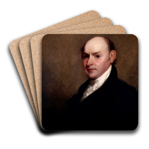 John Quincy Adams by Gilbert Stuart Art Drink Coaster set