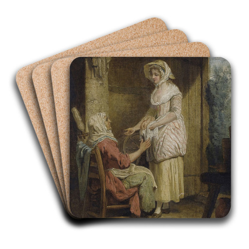 The Affectionate Daughter by Francis Wheatley Art Drink Coaster set
