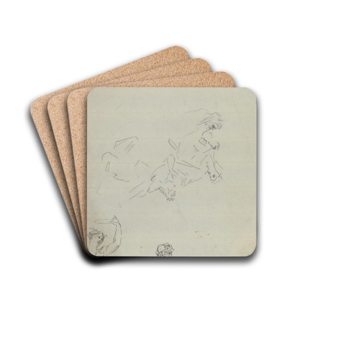 Figure Studies (verso) by Giovanni Battista Cipriani Drink Coasters - set of 4