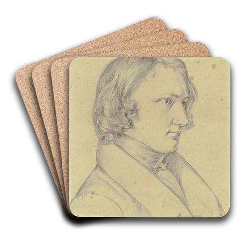 Bildnis des Georg Gottfried Gervinus by Karl Sandhaas Art Drink Coaster set