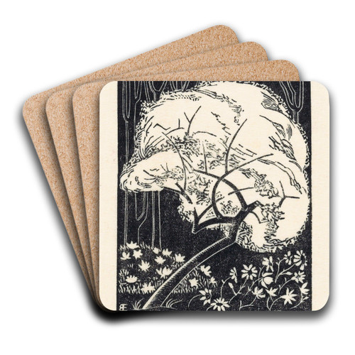 Le cinquime livre des stances by Bernard Essers Art Drink Coaster set