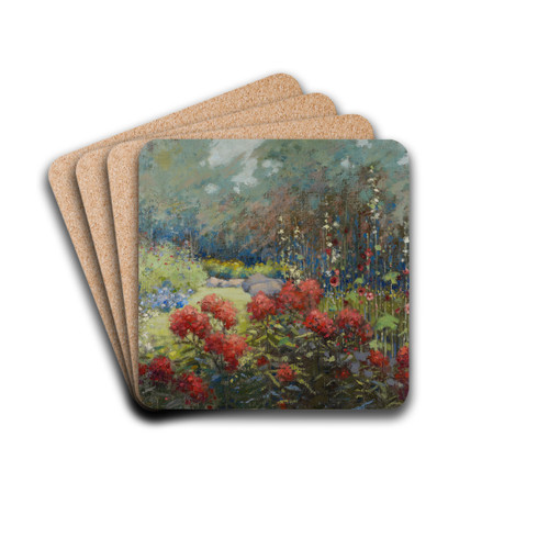 A Garden in September by Mary Hiester Reid Drink Coasters - set of 4
