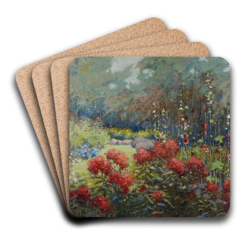 A Garden in September by Mary Hiester Reid Art Drink Coaster set