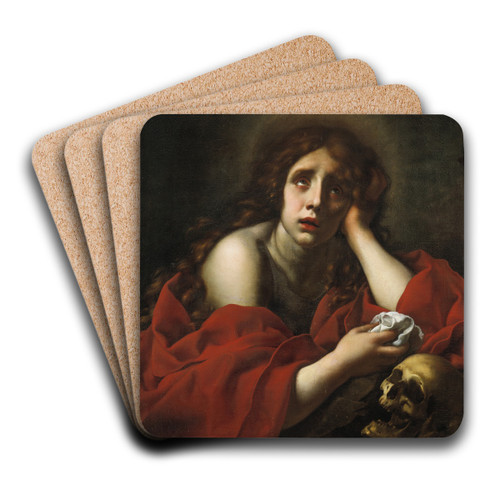 The Penitent Mary Magdalene by Carlo Dolci Art Drink Coaster set