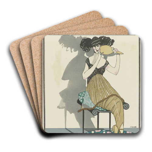 Gazette du Bon Ton. Art  Modes & Frivolits; Artists. by Francisco Javier Gos Art Drink Coaster set