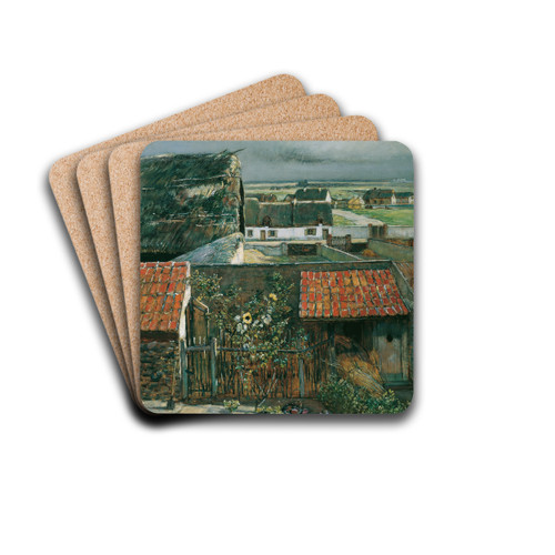 Bretonische Landschaft by Rudolf Ribarz Drink Coasters - set of 4