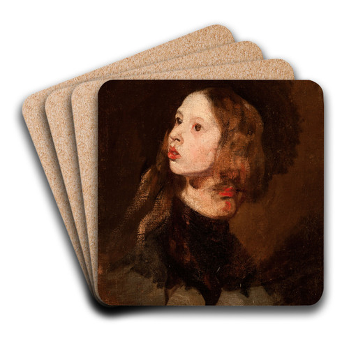 Portrait of Maria Michaowska by Piotr Michaowski Art Drink Coaster set