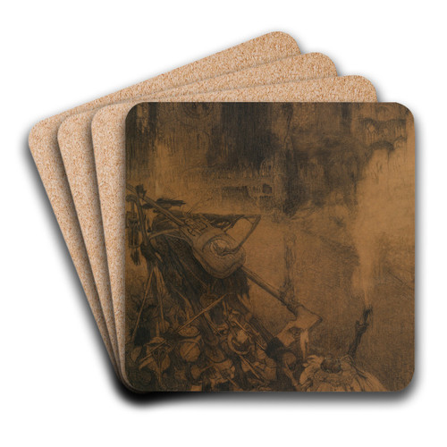 The Death of Ypres by Jules De Bruycker Art Drink Coaster set