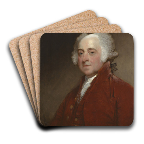 John Adams by Gilbert Stuart Art Drink Coaster set