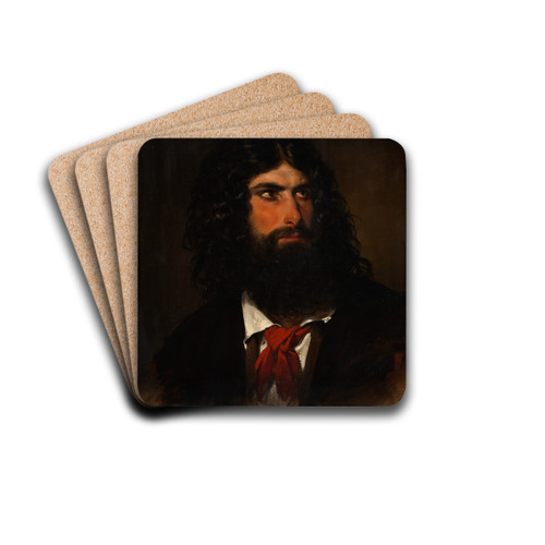 Portrait Of A Roman Peasant by Friedrich von Amerling Drink Coasters - set of 4