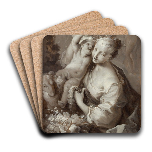 Allegory of Spring by Ignazio Stern Art Drink Coaster set