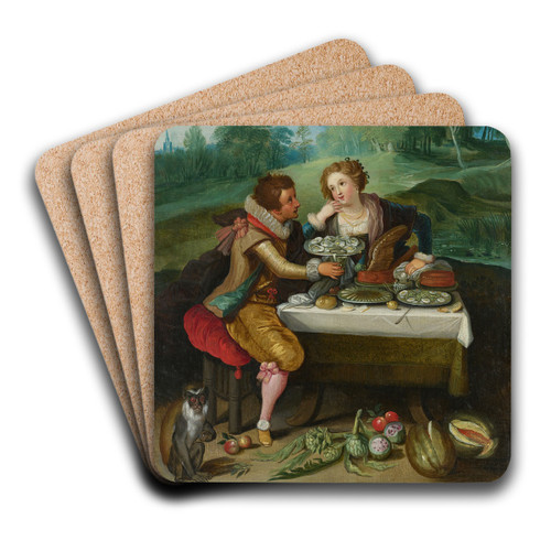 Taste by Frans Francken the Younger Art Drink Coaster set