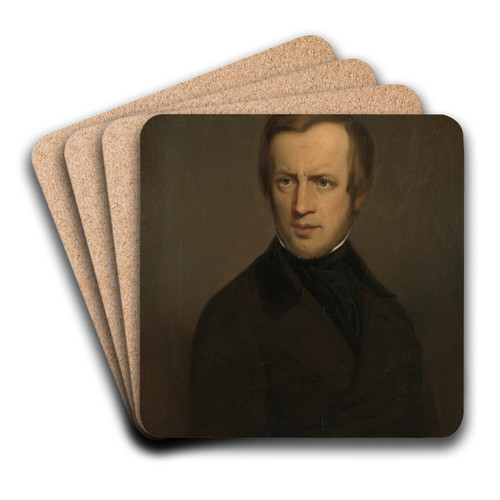 Johannes Wernardus Bilders (1811 - 1890), painter by Bastiaan De Poorter Art Drink Coaster set Johannes Wernardus Bilders (1811 - 1890), painter by Bastiaan De Poorter Art Drink Coaster set