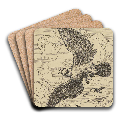 Vogel by Hans Thoma Art Drink Coaster set