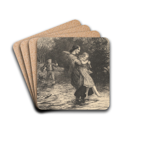 The Spring Flood by Charles West Cope Drink Coasters - set of 4 The Spring Flood by Charles West Cope Drink Coasters - set of 4