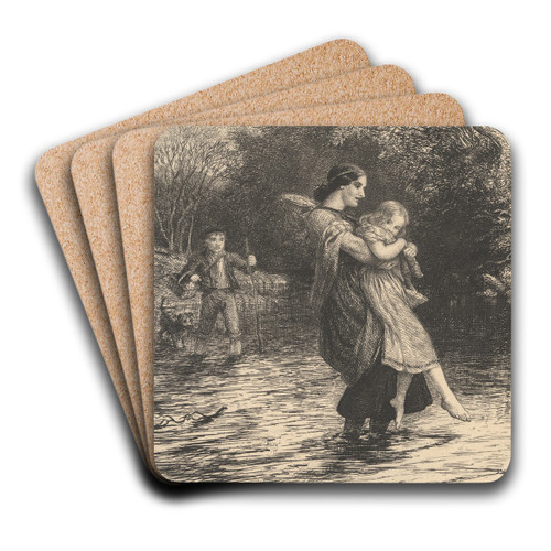 The Spring Flood by Charles West Cope Art Drink Coaster set The Spring Flood by Charles West Cope Art Drink Coaster set