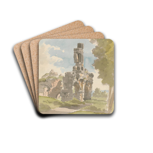 Ruins at Capua by Carlo Labruzzi Drink Coasters - set of 4