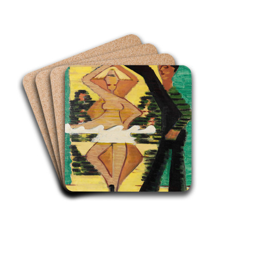 Drehende Tnzerin by Ernst Ludwig Kirchner Drink Coasters - set of 4
