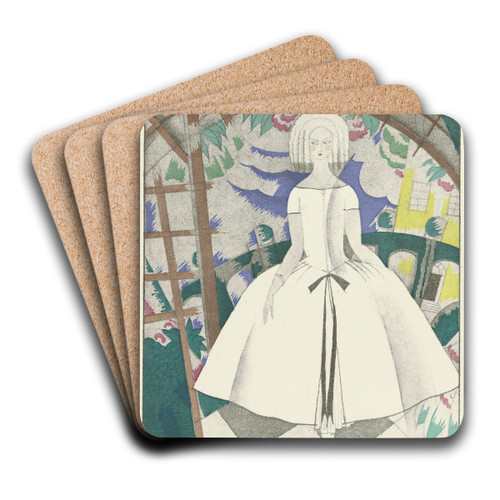 Le jardin de l'infante ; Robe du soir, de Paul Poiret by Charles Martin Art Drink Coaster set