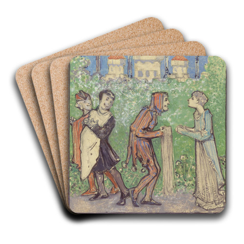 Vier figuren by Bernard Willem Wierink Art Drink Coaster set Vier figuren by Bernard Willem Wierink Art Drink Coaster set