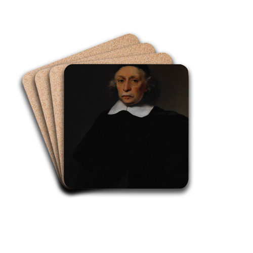 Portrait of a Scholar by Ferdinand Bol Drink Coasters - set of 4