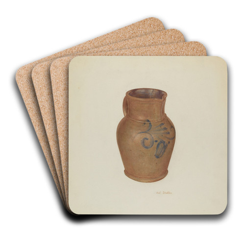 Pitcher by Carl Strehlau Art Drink Coaster set
