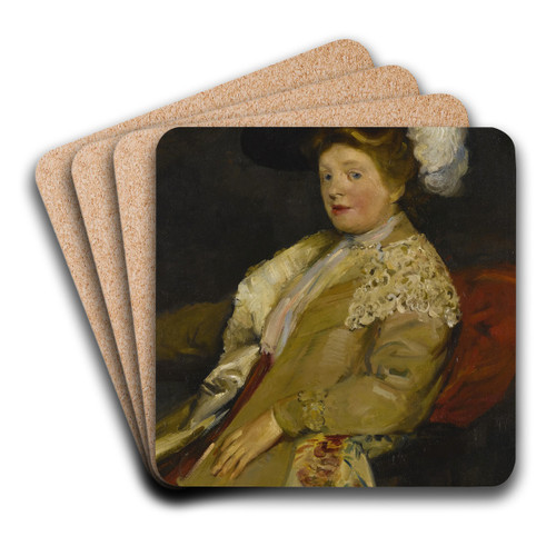 Alice Mumford by William James Glackens Art Drink Coaster set