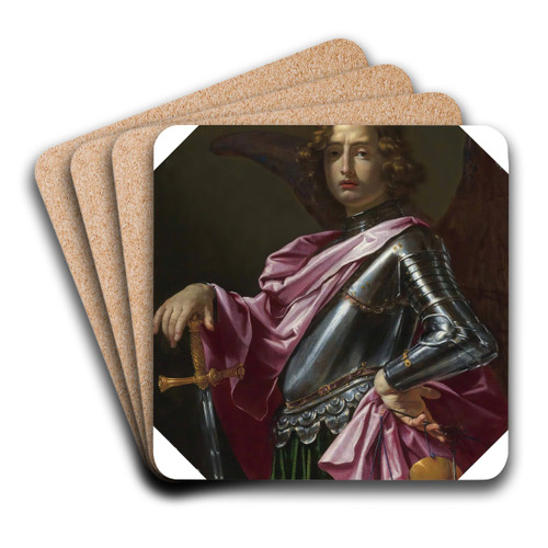 Saint Michael The Archangel by Cesare Dandini Art Drink Coaster set