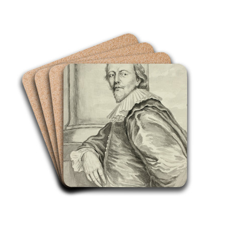 Adam de Coster by Follower of Anthony van Dyck Drink Coasters - set of 4 Adam de Coster by Follower of Anthony van Dyck Drink Coasters - set of 4
