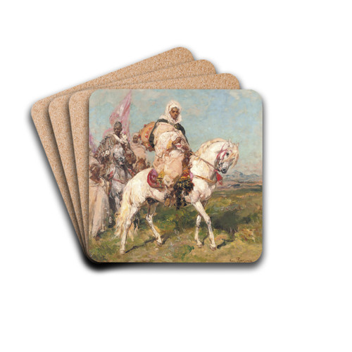 The Desert Escort by Henri milien Rousseau Drink Coasters - set of 4 The Desert Escort by Henri milien Rousseau Drink Coasters - set of 4