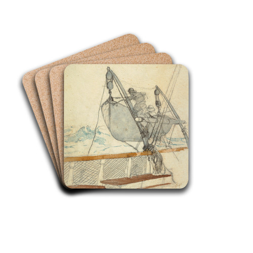 Study for 'The Signal of Distress' by Winslow Homer Drink Coasters - set of 4 Study for 'The Signal of Distress' by Winslow Homer Drink Coasters - set of 4