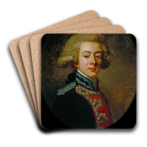 Portrait d'un officier des carabiniers by Henri-Pierre Danloux Art Drink Coaster set
