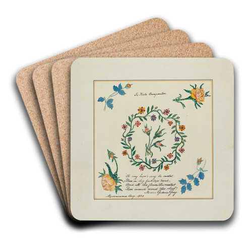 Pieced Autograph Quilt (1 Square) by Cornelius Christoffels and Margaret Linsley Art Drink Coaster set Pieced Autograph Quilt (1 Square) by Cornelius Christoffels and Margaret Linsley Art Drink Coaster set