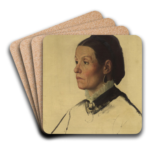 Portrait of a Woman by Alphonse Legros Art Drink Coaster set