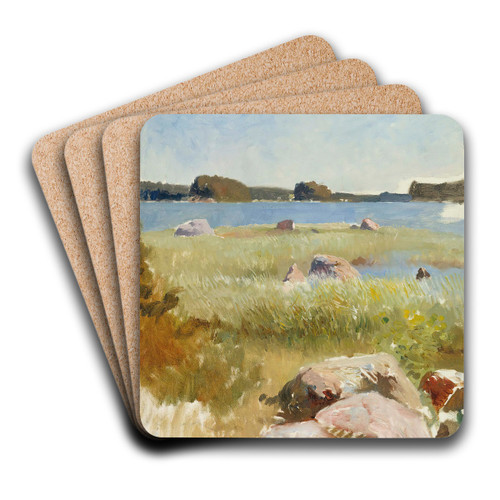 Saaristomaisema ; keskenerinen by Albert Edelfelt Art Drink Coaster set