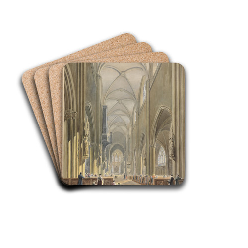 Das Innere des Mnsters zu Freiburg by Carl Ludwig Frommel Drink Coasters - set of 4
