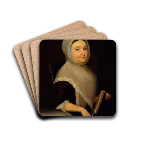 Portrait of Mrs. Mary Cuthbert by Henry Benbridge Drink Coasters - set of 4