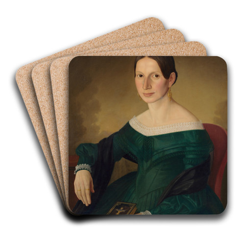 Portrait of Mrs. Juppov by Jozef Boetech Klemens Art Drink Coaster set