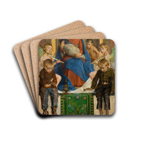 Madonna and Children by Jacek Malczewski Drink Coasters - set of 4 Madonna and Children by Jacek Malczewski Drink Coasters - set of 4
