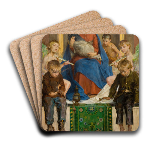 Madonna and Children by Jacek Malczewski Art Drink Coaster set Madonna and Children by Jacek Malczewski Art Drink Coaster set