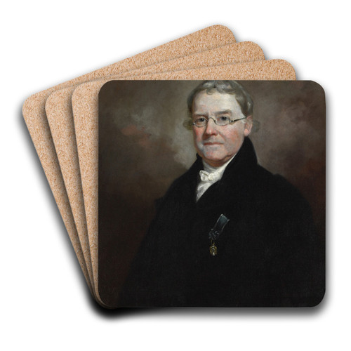 Portrait of Dr. James E. B. Finley by Samuel Finley Breese Morse Art Drink Coaster set