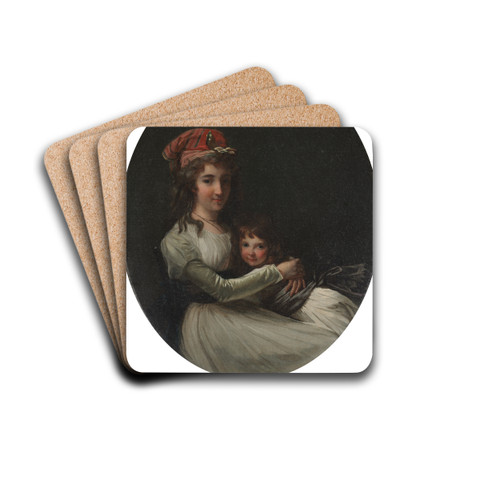 Portrait of a Mother and Daughter by Henri-Pierre Danloux Drink Coasters - set of 4