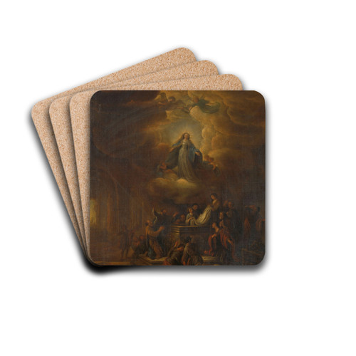 Assumption of the Virgin by Jacob Willemsz. de Wet Drink Coasters - set of 4