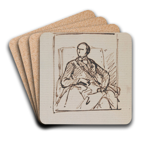 Portrait of a Woman by Nicaise De Keyser Art Drink Coaster set
