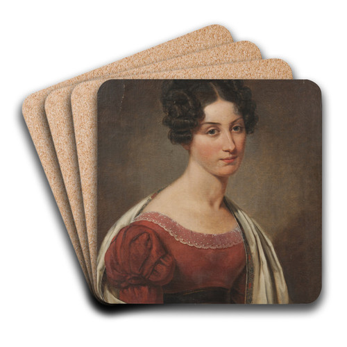 Margaret Seton (1805-1870) by Johan Gustaf Sandberg Art Drink Coaster set