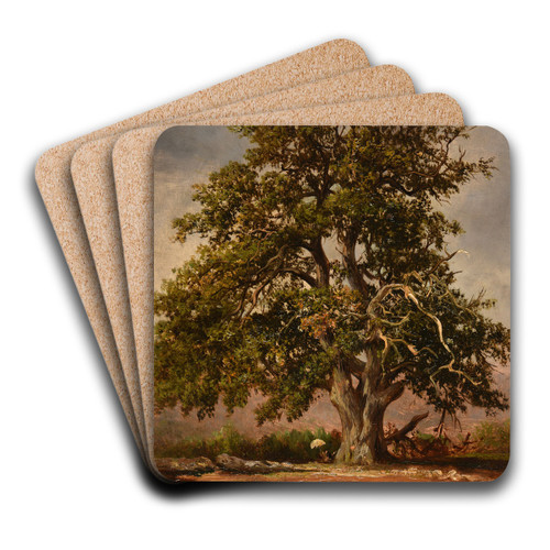 Le Vieux chne by Jacques-Raymond Brascassat Art Drink Coaster set