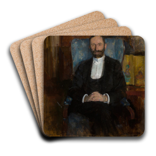 Portrait of Feliks Jasieski by Olga Boznanska Art Drink Coaster set