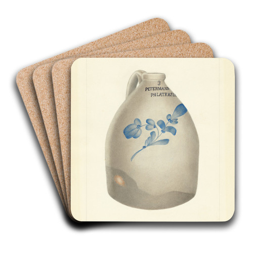 Stoneware Jug by Annie B. Johnston Art Drink Coaster set Stoneware Jug by Annie B. Johnston Art Drink Coaster set