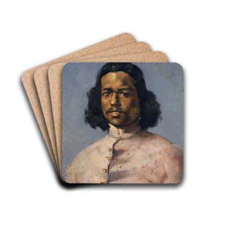 Portrait of a Mulatto by Frank Buchser Drink Coasters - set of 4