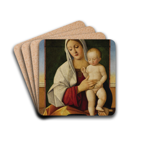 Madonna and Child by Francesco Bissolo Drink Coasters - set of 4